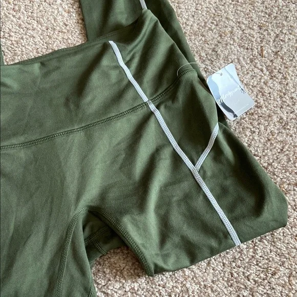Free People Olive Green High-Waisted Leggings - Picture 9 of 15